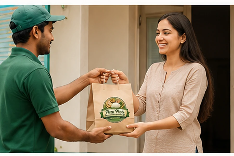 Pure Plate meal delivered to a customer at home