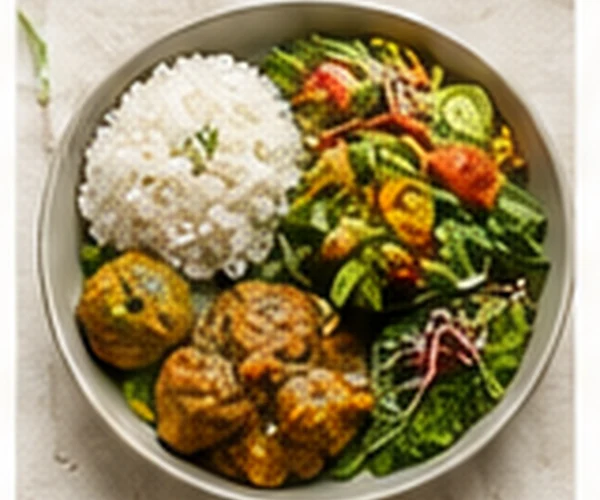 Balanced homemade Indian meal
